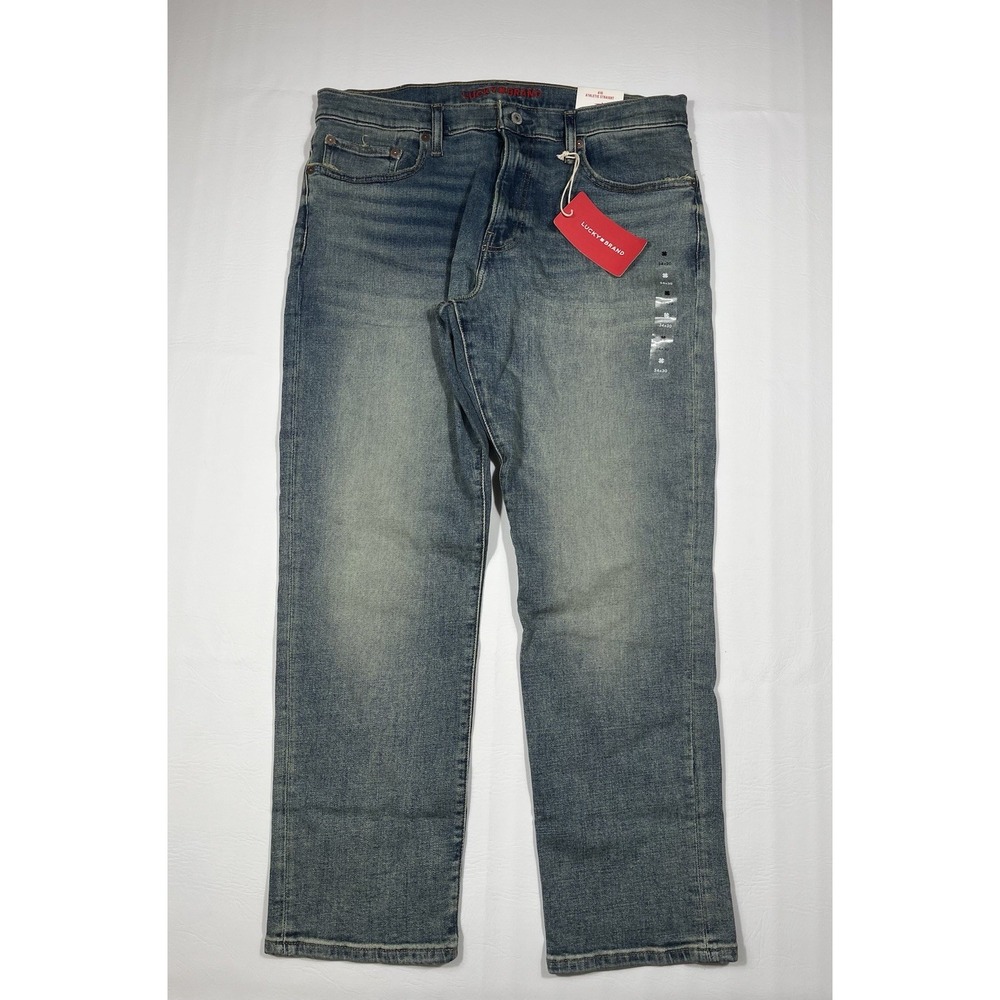 Lucky Brand 410 Athletic Straight Jeans Mens 34x30 Medium Wash Denim NWT